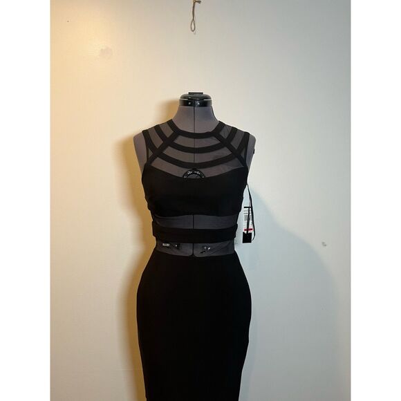 NWT Betsy & Adam Long Bodycon Dress with Cutouts - Picture 3 of 12